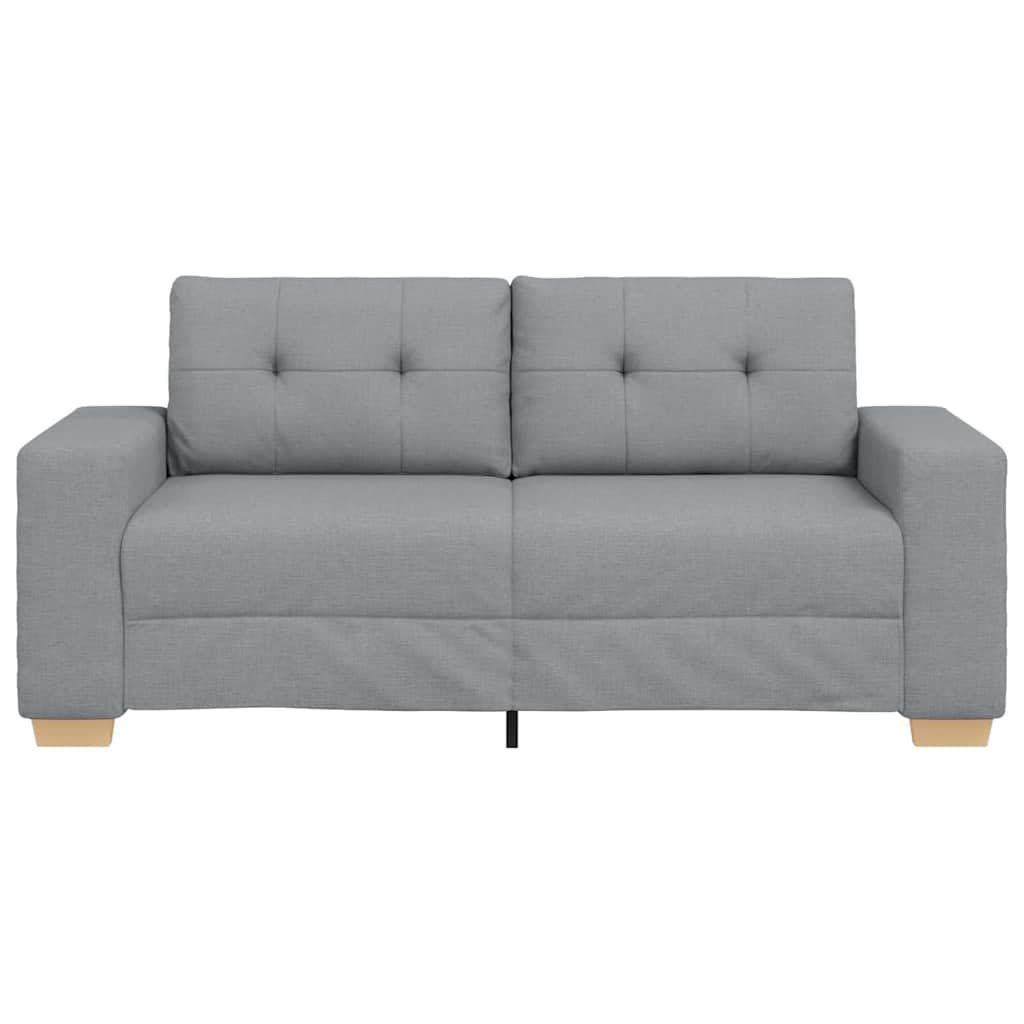 Sofa dwuosobowa, jasnoszara tkanina 180 x 77 x 82 cm z wygodnym zestawem tapicerskim, wytrzymała rama, idealna do salonu, pokoju gościnnego i oszczędzającego miejsce relaksu z funkcją relaksu