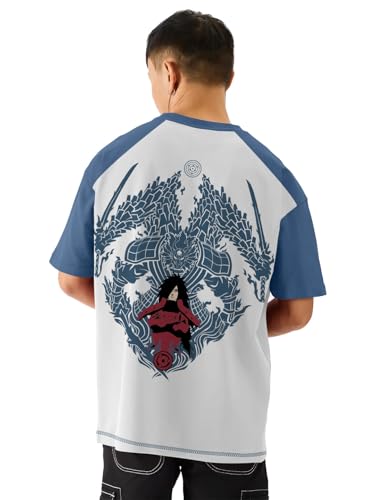 Image of crazymonk Madara Perfect Susanoo Printed Anime Oversized T-Shirt - Multi Color