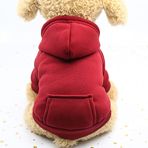 犬 服 スウェット半袖Tシャツ トレーナー 秋冬 ドッグウェア ペットウェア カジュアル おしゃれ 中型犬 小型犬 大型犬 S〜3XL (赤, L)