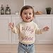 Baby Boy Girl Cute Silly Goose Long Sleeve Embroidery Sweater Toddler Knit Outfit (Beige, 9-12 Months)