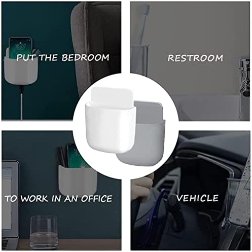 Remote Control Holder - 2 Pcs TV Remote Holder wall mounted, Self-adhesive Remote Control Storage Box for Living Room Armchair Bedroom, Phone Holder Organizer