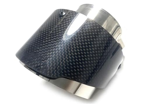 Tuyau d'échappement en carbone brillant 114mm de sortie look carbone sport