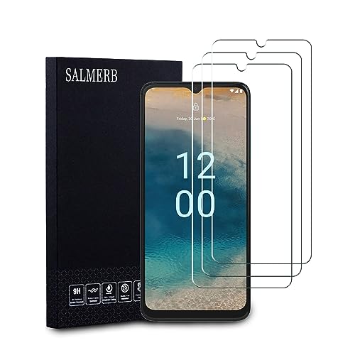SALMERB Nokia G22 Screen Protectors (3 Pack), 9H Tempered Glass Film for Nokia G22 Anti-Scratch Anti-Fingerprint Glass Screen Protectors Zero Bubbles Ultra-clear 99.99%