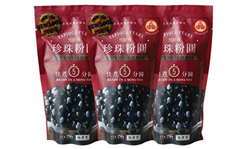 WuFuYuan - Tapioca Pearl (Black) - Net Wt. 8.8 Oz. (Pack of 3)