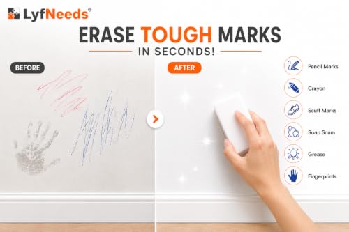 Image of Magic Eraser Sponge for Wall Cleaning, 4 Pcs - Multipurpose Use