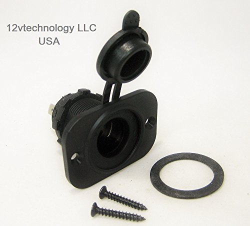 Marine Grade Waterproof Accessory Lighter Socket Power Outlet Recepticle 12 Volt with Sealing Washer Boats, Motorcycle, ATV, Auto #R#