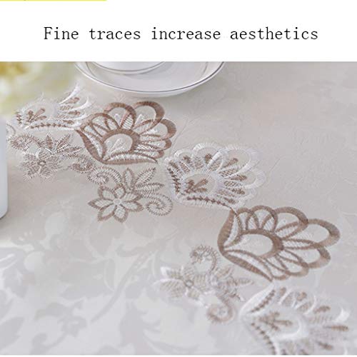 Nappe de table cuisine ronde dentelle linge décoratif M - 7