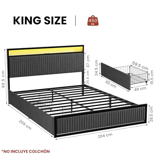 Base para Cama King Size Con Cajones 9 Imagen adicional