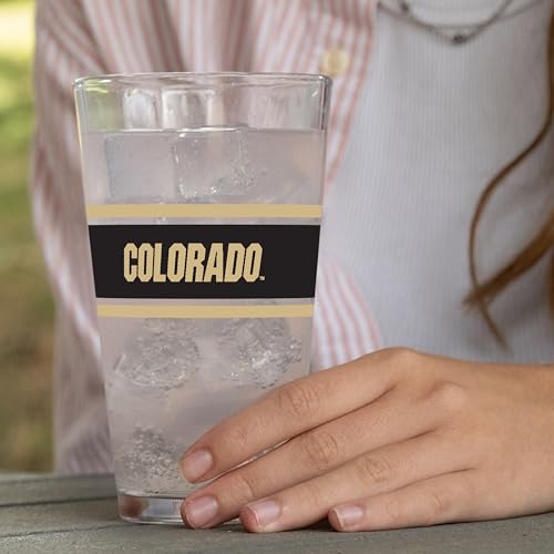 Image of Logo Brands NCAA 16 oz Pint Glass - Durable Glass With Bold Team Color- Chip-Resistant Rim Drinkware For Fans, Tailgates, Home Bars & Everyday Use