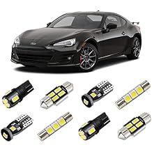 مجموعة أضواء LED الداخلية البيضاء لتويوتا 86 / سوبارو BRZ 2013 2014 2015 2016 2017 2018 2019 2020 2021 Super Bright 6000K LED المصابيح الداخلية + أضواء لوحة الترخيص وأداة التثبيت