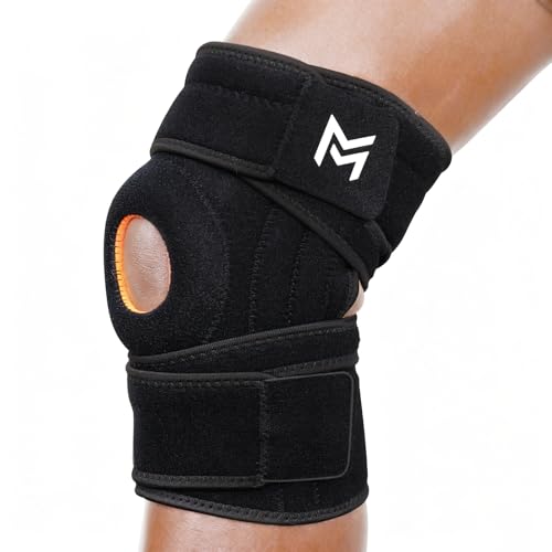 Knee Brace Meniscus Tear Support For Arthritis ACL MCL,NEW Upgraded design 4-way Adjustable Wraparound Strap,Dual Side Stabilizer For Patella Stability,for Men and Women Size [medium]