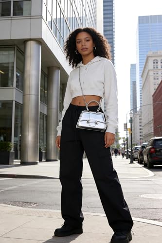 Image of Ayliss Micro Mini Crossbody Handbag Women's Purse Clutch Cute Mini Trendy Bag Top Handle PU Leather Shoulder Bag