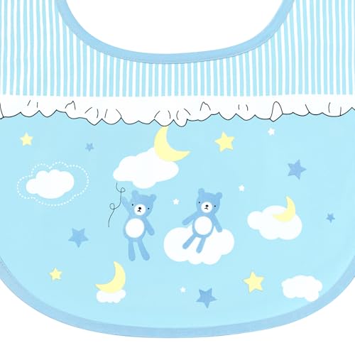Littleforbig Cotton Waterproof Babydoll Printed Adult Bib with Adjustable Hook-and-Loop Fastener Closure - Little Dreamers Adult Bib4