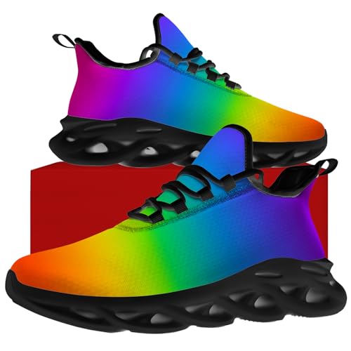 Rainbow Shoes Mens Womens LGBT Sneakers Running Tennis Shoes Gifts for Men Women4