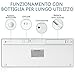 immagine 2HANYEAL Tastiera Bluetooth wireless universale wireless sottile portatile con tasti di risposta rapida per iPad Mini, Air, Pro, nuovo iPad, iPhone, smartphone Android (bianco)
