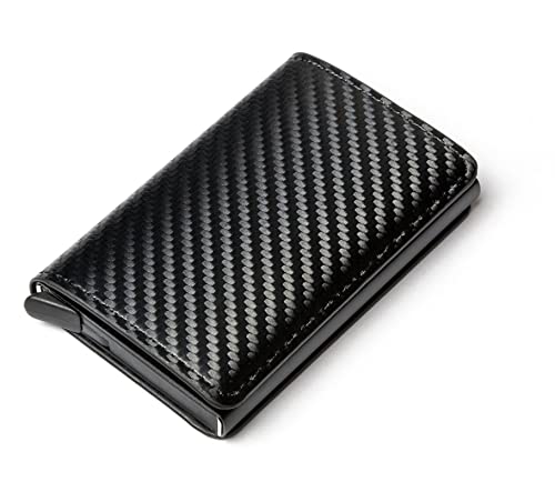 Wallet card RFID Card, Vaccine Card Holder Slim Carbon Fiber Credit Card Holder Wallets, Card Cases & Money Organizers (Black)2