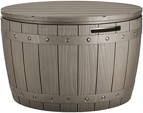 YITAHOME Garden Storage Box Waterproof, Heavy Duty 460L Large Resin Deck Boxes, Weather Resistant Durable Garden Storage Box, Outdoor Cushions, Lockable, Outdoor Storage Containers, Dark Grey