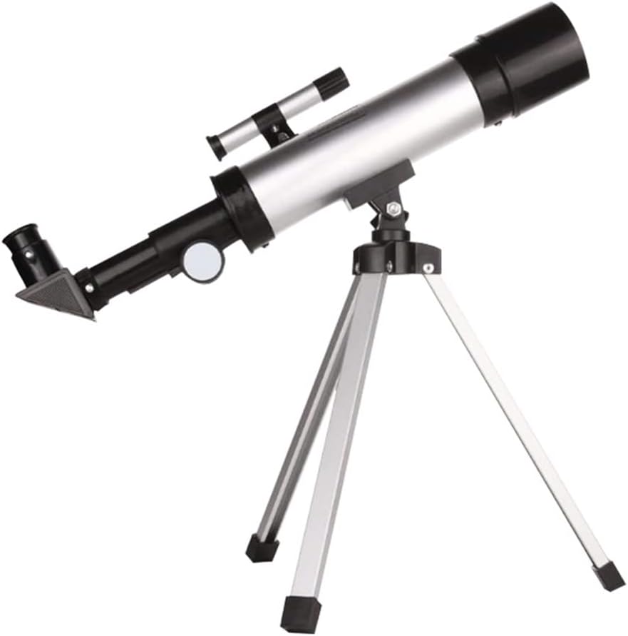 Telescope Introductory Astronomical Telescope with Finder Mirror Birthday Gift for Children Suitable for Adult Beginners (Color : White Size : One Size)