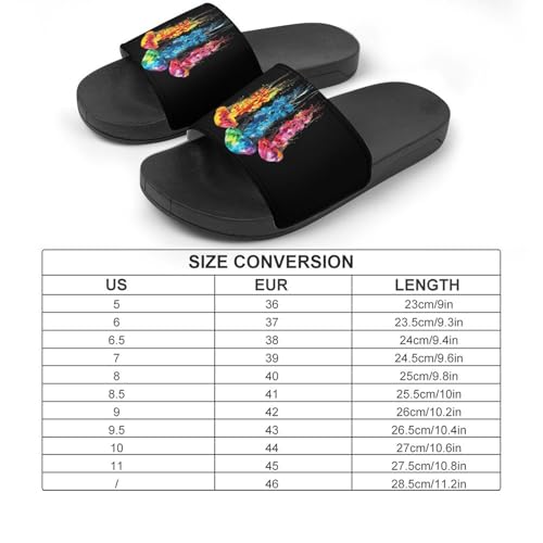 Tie Dye Jellyfish House Sandals Non-Slip Bathroom Slippers Beach Summer Shoes for Men Women2