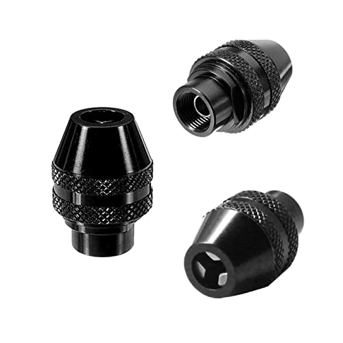 Yitaocity 3Pcs Quick Change Keyless Chuck Universal Chuck Replacement 4486 Drill Keyless Bit Chuck Shank Rotary Tool Adapter Kit Compatible for Dremel 4486 Model 3000 4000 7700 8200 4300 8220 (3) - Image 2