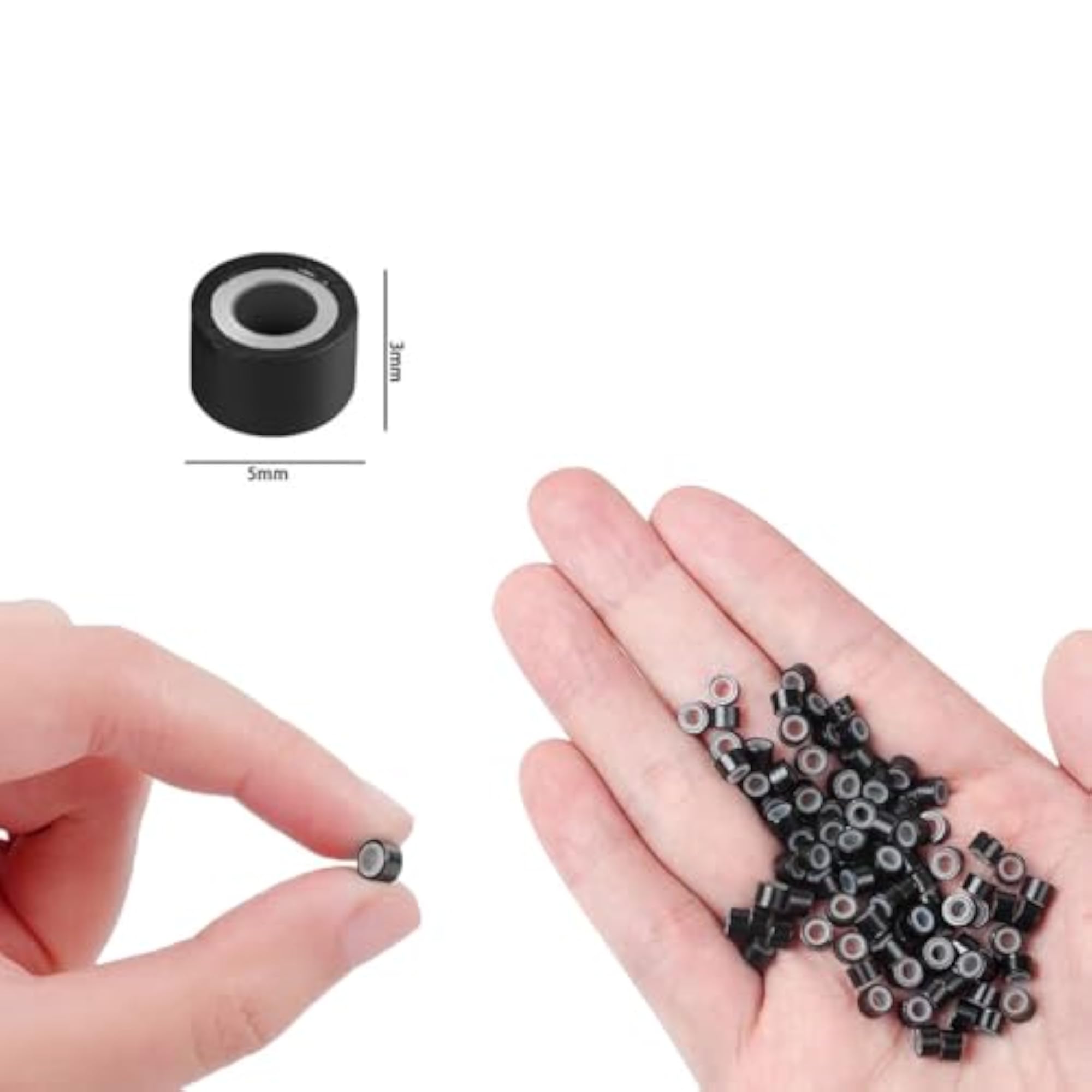 Micro Rings for Pre-Bonded I Tip Human Hair Extensions, 500 Pcs