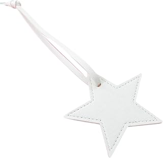 LAIOUSN Llavero de cuero con forma de estrella de cinco puntas para equipaje, accesorio para bolso de mano