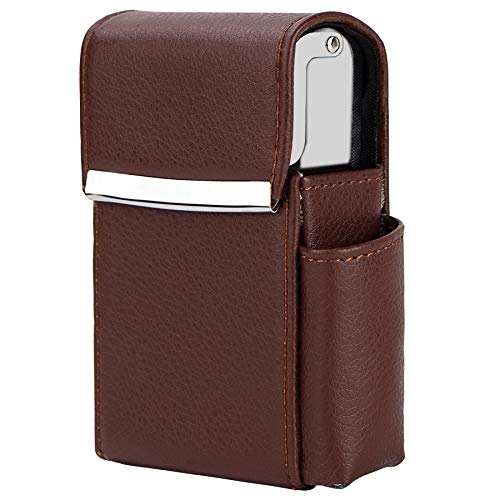 Preisvergleich Produktbild Shidan Leder Zigarettenetui mit Feuerzeughalter und Gürtelschlaufe