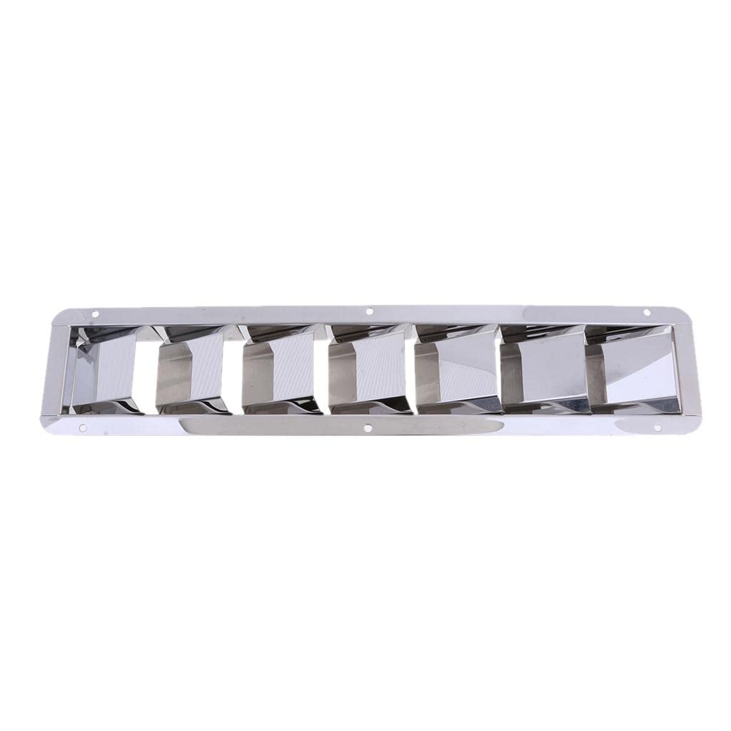 Skkwjege Silver 304 Stainless Steel Marine Boat Louver Air Vent 7 Slots Ventilation