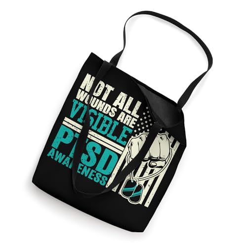 Bolsa Tote de apoyo militar PTSD Not All Wounds Are Visible miniatura 2