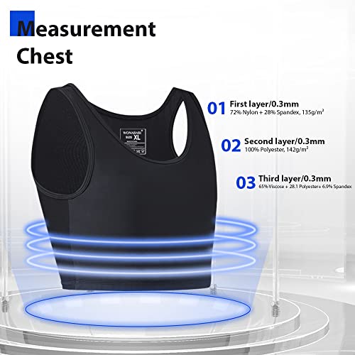 Wonababi Chest Binder Corsets for Transgender Breasts Binder Corset with Cool Mesh Pullover Tank Top2