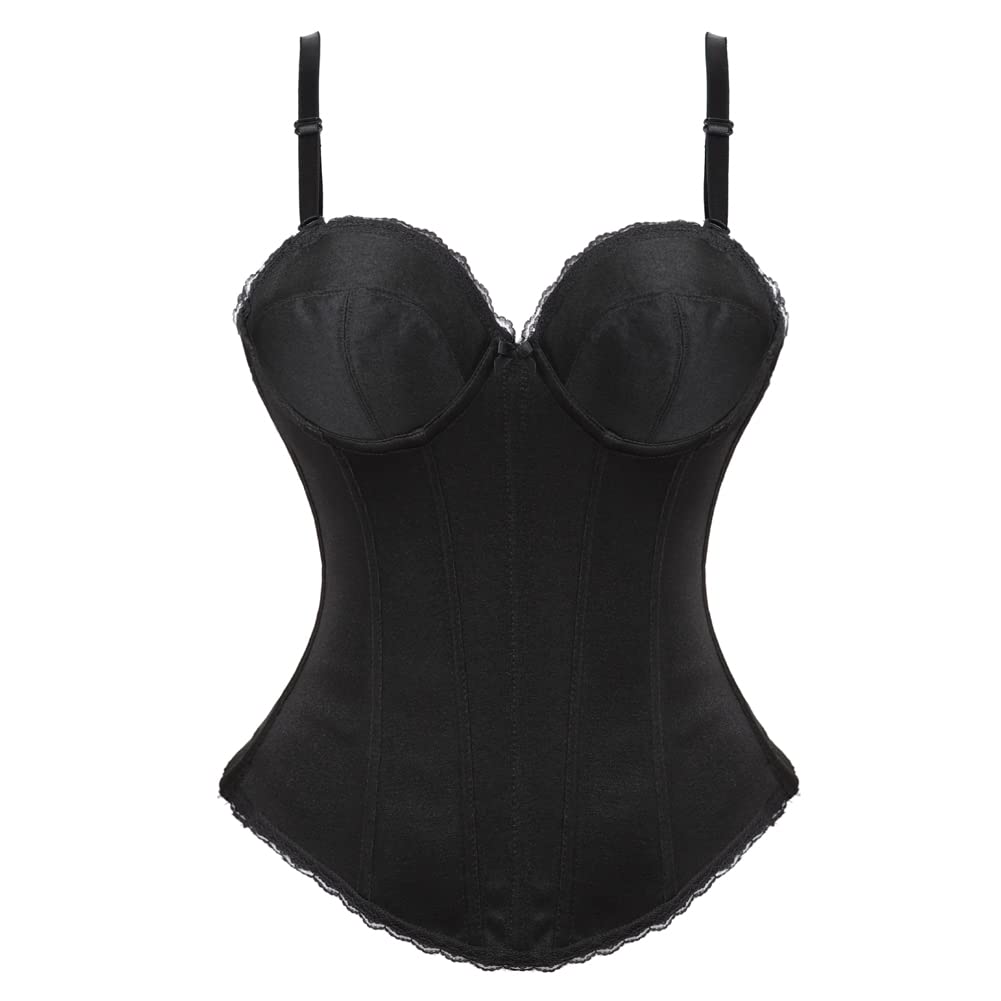Grebrafan Wedding Bride Low Back Strapless Underwire Corsets Bustier