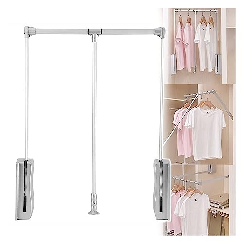 Cintre de garde-robe rétractable réglable de 600 à 830 mm pour placard et armoire