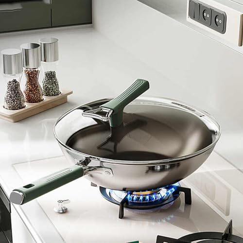 Wok de Acero Inoxidable, Sin Revestimiento, 30 cm miniatura 4