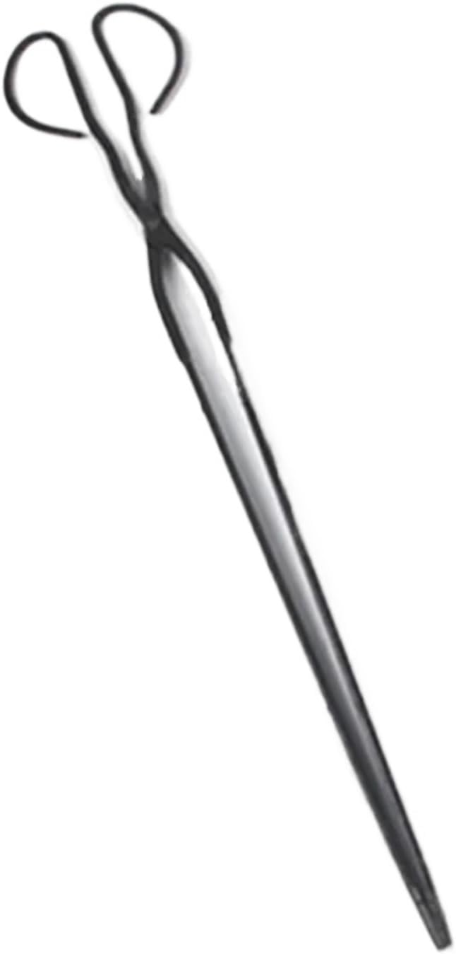 BBQ Home Fire Tongs Long Handle Flat Garbage Pickers Hand Iron Pliers Cleaning Folder Barbecue Charcoal Clamp(48.5cm) (One Color 59cm)