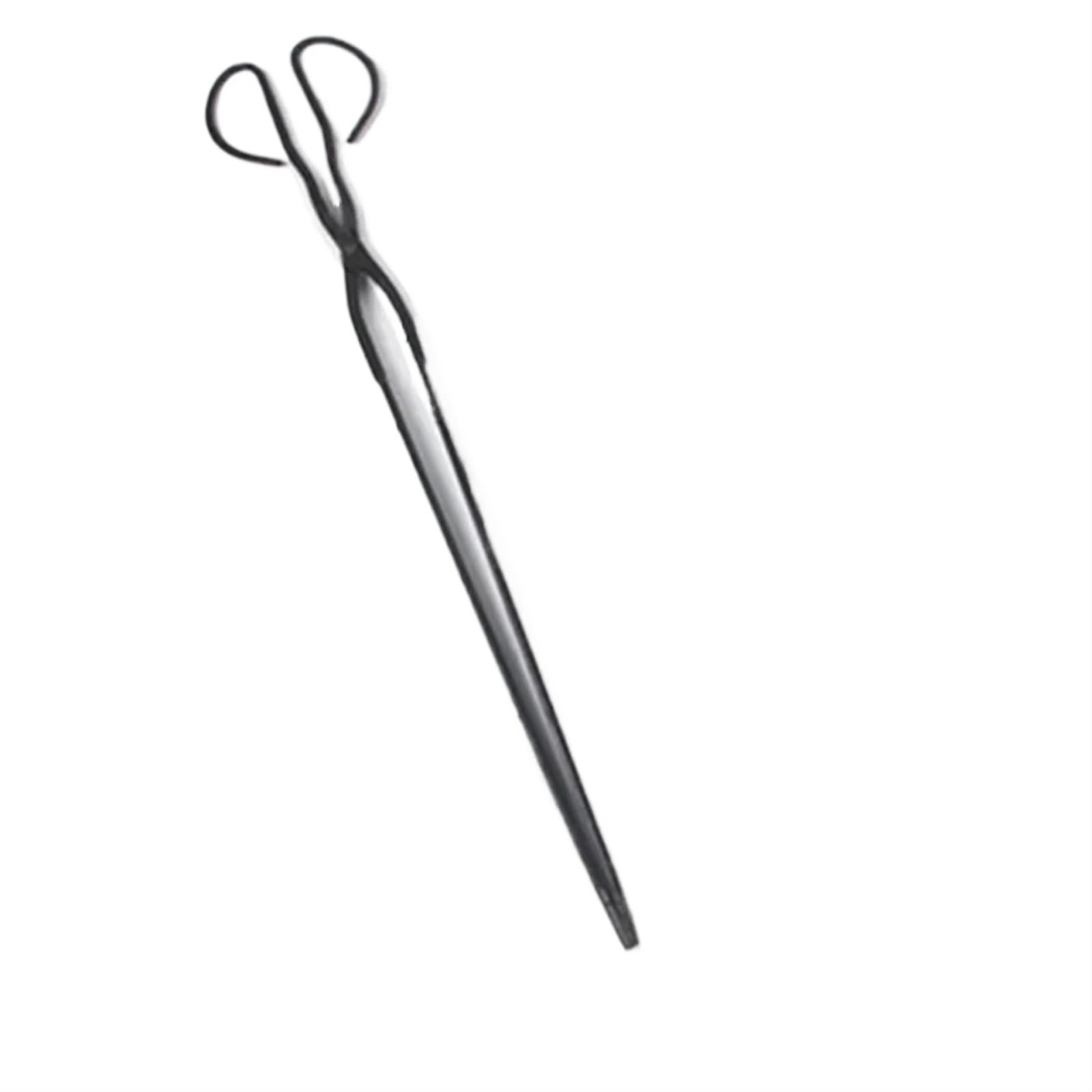 Feuerzange für den Grill, für Zuhause, mit langem Griff, Flacher Müllsammler, Handzange aus Eisen, Reinigungsmappe, Grill-Holzkohleklemme (49,5 cm) ()