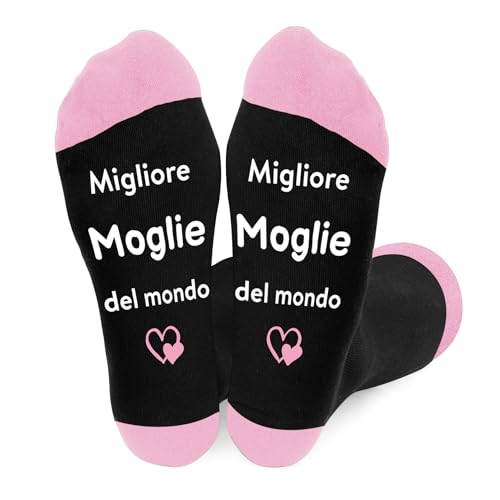 sidaopiu Idee Regalo per Moglie Anniversario Matrimonio, Calzini Regali per