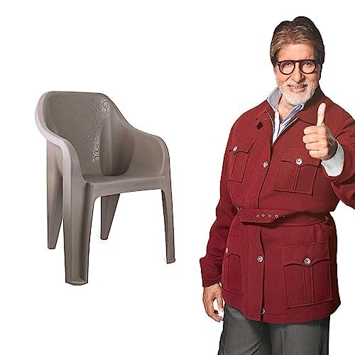 Image of Cello Dynamo Chair (Grey) | Strong and Durable | Easy to Clean | Chair for Living Room, Bed Room, Kitchen, Office Room, Outdoor | 3 Years Warranty