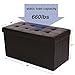 SONGMICS MAZIE Collection - 30 Inches Storage Ottoman Bench with Flipping Lid, Storage Chest Footstool, Load 660 lb, for Entryway, Living Room, Bedroom, Synthetic Leather, Brown ULSF45BR