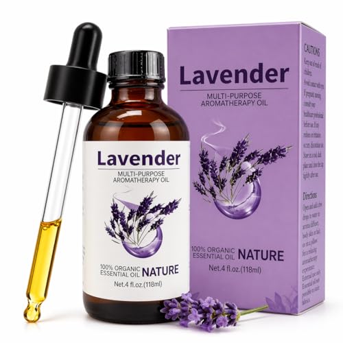 SKY-TOUCH Migcaput Aromatherapy Essential Oil 118ml 100% Pure & Natural Lavender Oil for Diffuser Sleep Skin Care DIY Projects & Stress Relief