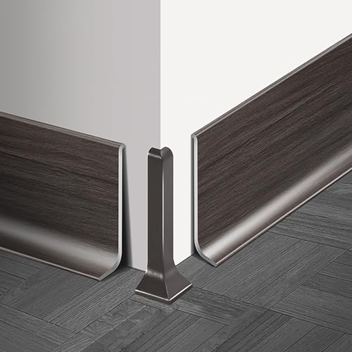 Raouoae Plinthes Élégantes En Aluminium 125cmx2 - Plinthes Modernes, Imperméables Et Résistantes À L'humidité Pour Une Décoration Intérieure Chic Et...