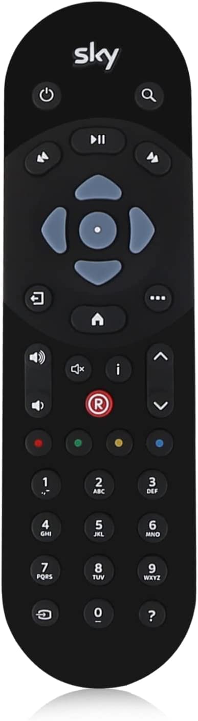 Remote Control compatible with for All S-ky Q Box, Only IR, Non-Touch, No Voice Control