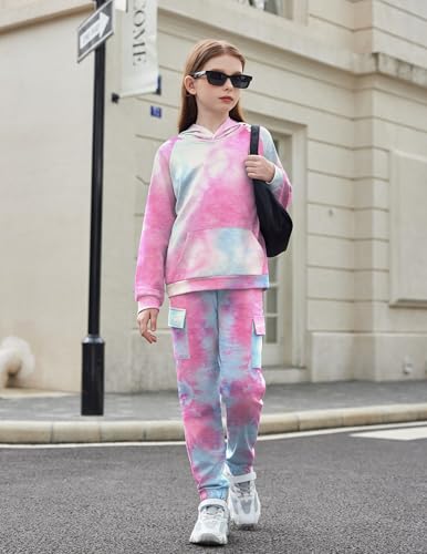 Image of Arshiner 2 Pieces Girls Outfits Fall Sweatsuits Sweatshirts and Sweatpants