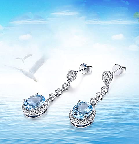 Boucles d'oreilles topaze bleu ciel : cadeau de mariage idéal