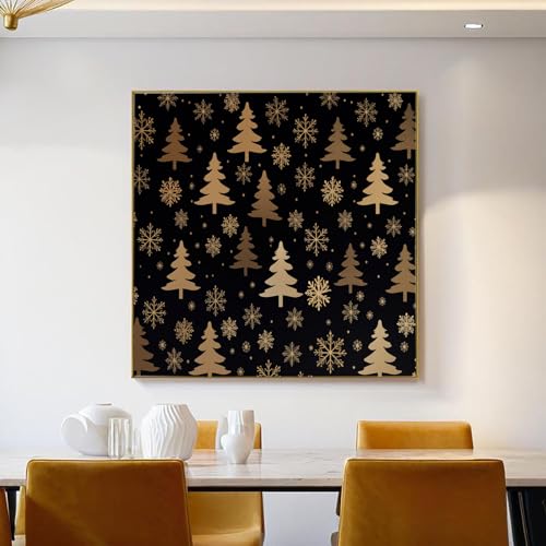 Posters en cuadro lienzo de lujo con lámina de oro para pared 3