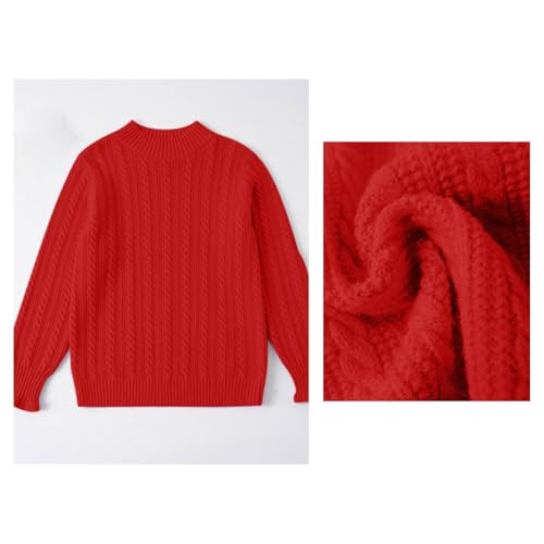 Toddler Baby Girls Knitted Sweater Warm Solid Pullover Top Kids Crew Neck Sweater Autumn Winter Outfits3