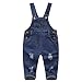 Produktbild KIDSCOOL SPACE Reine Baumwolle Blau/Schwarz Baby & Kleinkinder Zerrissene Jeans-Overalls,Blau,3-4 Jahre