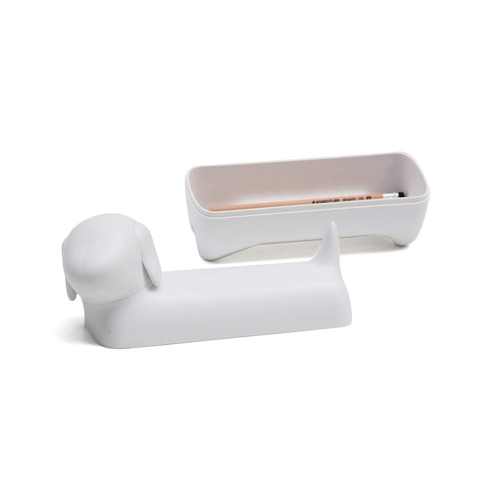 Portaoggetti A Forma Di Bassotto QUALY - Bianco, 7.6x2.4x14.7cm | Per Bagno, Ufficio - Foto 8