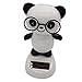 ZHOUBA drôle énergie Solaire Danse Voiture Decor Belle Lunettes Panda énergie Solaire balançant poupée Voiture Ornement intérieur Decor Cadeau