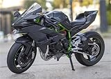 kawasaki ninja 650 performance Miniatura De Motocicleta De Aleación Fundida A Presión A Escala 1/9, Juguete Con Volante Y Dirección Para Kawasaki Para Ninja H2R