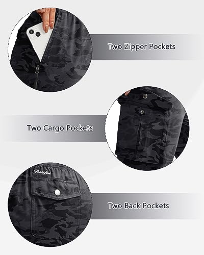 Image of Soothfeel Women's Cargo Capris Pants with 6 Pockets Lightweight Quick Dry Travel Hiking Summer Pants for Women Casual